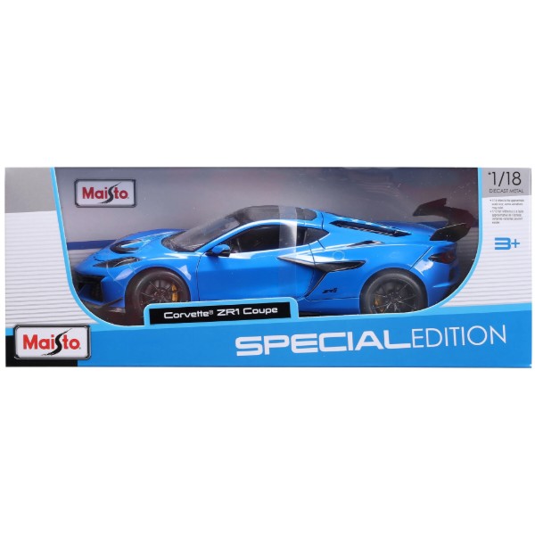 Фото - Колекційна машинка 1:18 Maisto 2025 Corvette ZR1 Coupe (31475 blue.met)